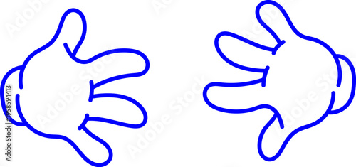 Thumbs up and thumbs down hand gesture outline icon set approval and dislike symbol illustration