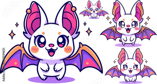 Quadro em tela bunny and bats Wings