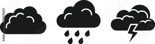 Weather cloud icons
