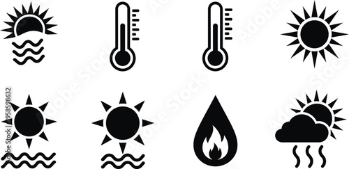 Weather and temperature icons
