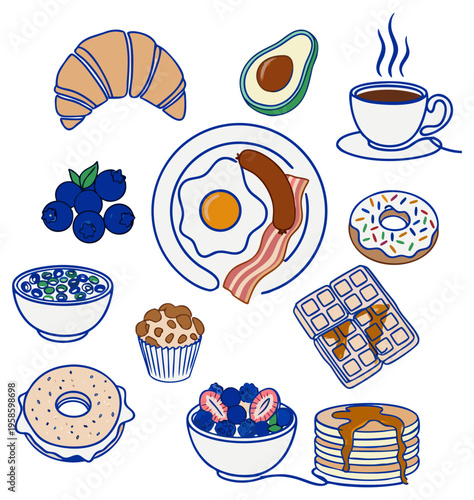 Breakfast food set