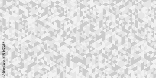 Vector seamless technology gray and white randomly low polygon background. pattern gray Polygon Mosaic triangle, business corporate background.