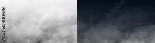 Panel kuchenny z motywem isolated smoke texture transparent fog overlay background vapor mist cutout alpha matte grey drifting