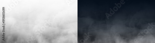 Quadro em tela fog background transparent overlay isolated smoke texture mist vapor cutout alph