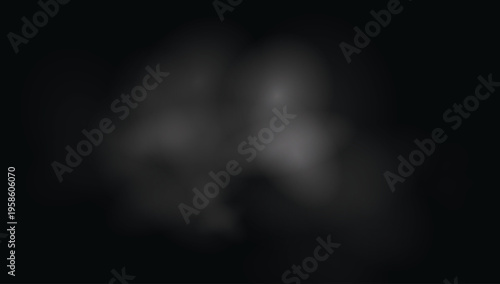 Smoke fog mist effect background vector illustration design element for atmospheric blur haze texture and abstract soft gradient concept