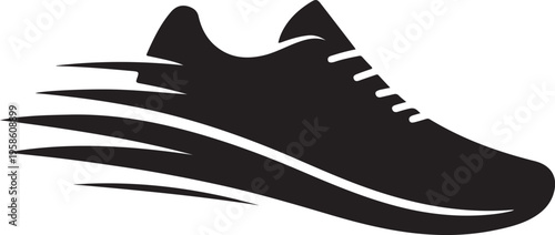 Running Shoe Silhouette Icon,Sneaker Sport Shoe Icon