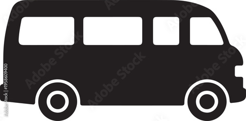 Van Silhouette Icon,Delivery Van Vehicle Icon