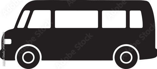 Van Silhouette Icon,Delivery Van Vehicle Icon