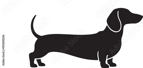 Dog Silhouette Icon,Dachshund Dog Silhouette Icon