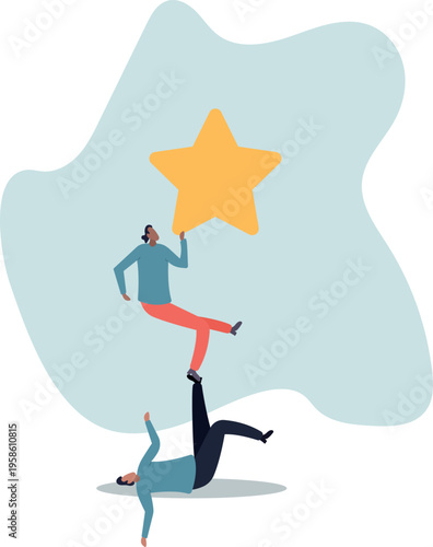 partnership or manager mentorship to help success .human life and situation.