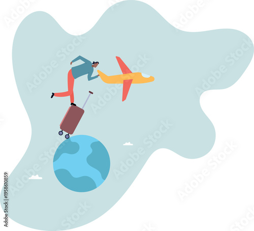 Travel passion when the world open after COVID-19, global tourism growth and tourist return their travel plan.human life and situation.