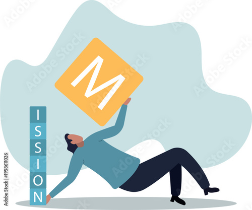 Business mission, leadership skill to achieve target and overcome work obstacle or motivation to do impossible thing.human life and situation.