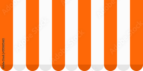 Awning Canopy Stripes Orange and White