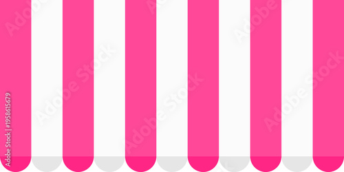 Awning Canopy Stripes Pink and White
