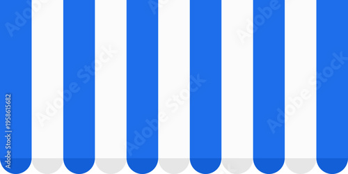 Awning Canopy Stripes Blue and White