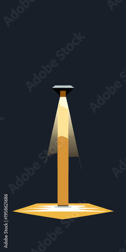 A futuristic illustration of a ufo abduction beam