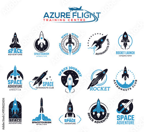 Aircraft color icon set in dark mode with flight plane glyph symbols: airplane, business jet, airport, fly aeroplane, commercial aviation, travel air, military fighter, airline, cargo aero transport.