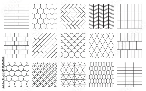 Landscape Architecture CAD Hatch Pattern Set Grass Water Stone Wall Texture Elements Collection