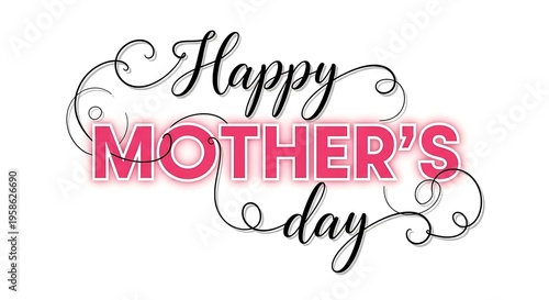 Happy mother's day greeting card with beautiful floral design and typography