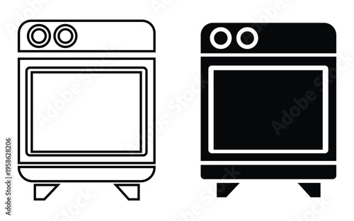 Kitchen stove oven appliance icon cooking equipment home appliance symbol