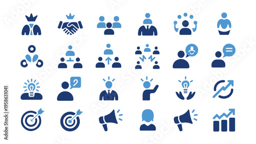 Team management operations icon - Vector icon