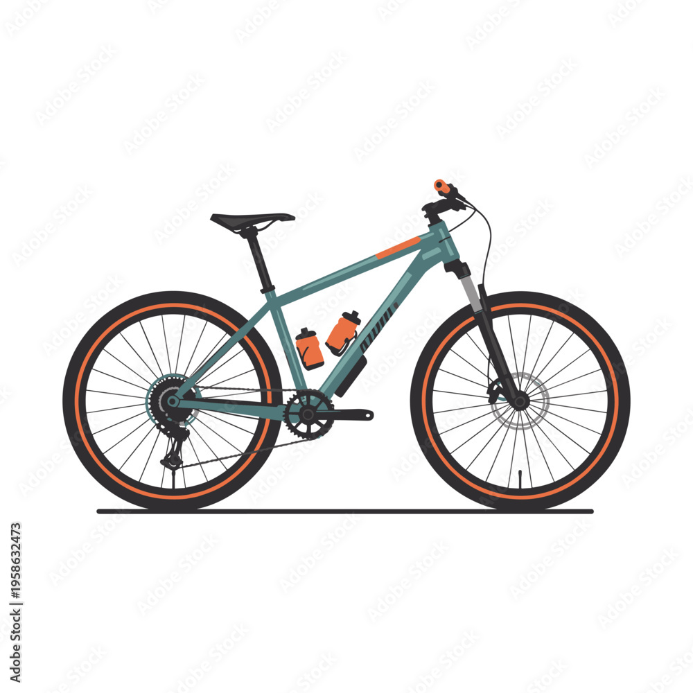 Fototapeta premium Modern mountain bike isolated on white