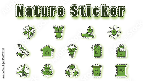 nature environment colorful sticker