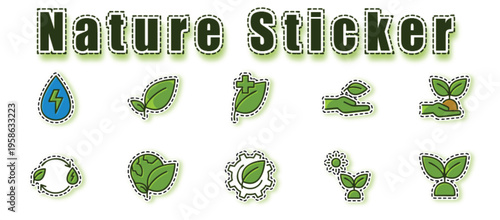 nature environment colorful sticker