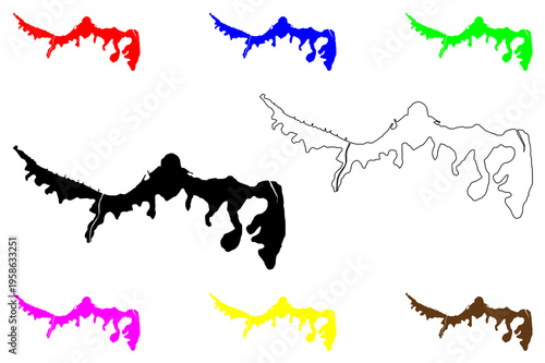 Giresun city (Republic of Türkiye, Turkey) map vector illustration, scribble sketch Giresun map