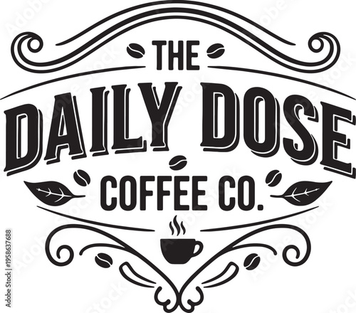 daily dose coffee company logo design