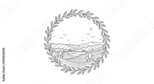 hand drawn vector illustration of an egg in a circle
