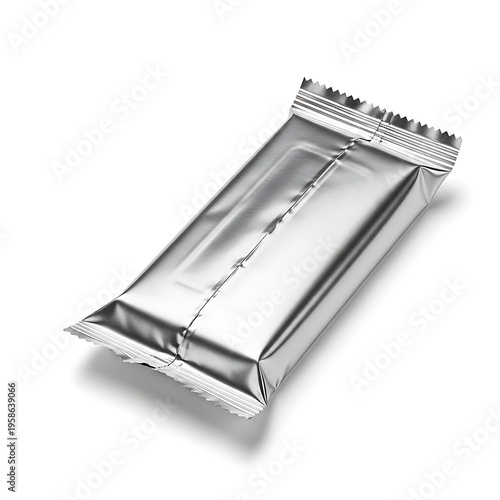 Sealed aluminum foil packet with a secure closure for food storage or preservation.