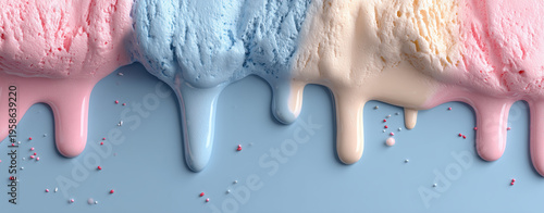 Wallpaper Mural Vertical Ice cream pastel minimal concept Torontodigital.ca