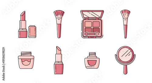 Collection of various makeup products.