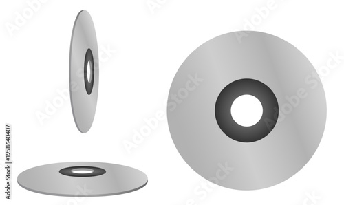 Disco blu-ray, dvd-rom o cd-rom. Icono retro de cine, música, televisión y entretenimiento. Ilustración vectorial con colores degradados para sitio web, app, folleto y otros.