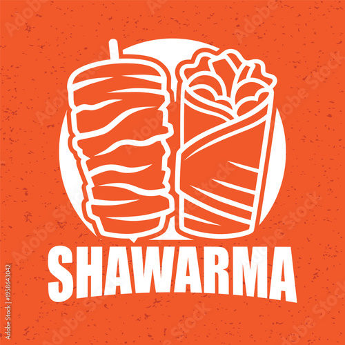 Shawarma and Doner Kebab Logo Side by Side Bold Food Branding Vector