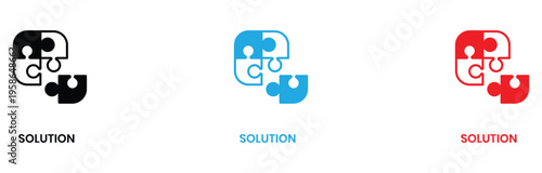 3d gear icons with solution text for business problem solving and innovation concepts