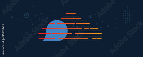 Cloud smart concept technology innovation background and network security