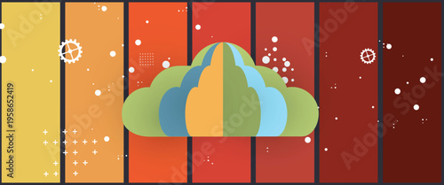 Cloud smart concept technology innovation background and network security