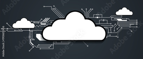 Cloud smart concept technology innovation background and network security