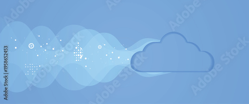 Cloud smart concept technology innovation background and network security