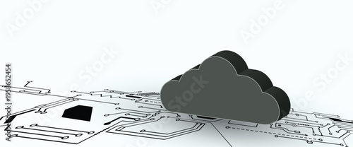 Cloud smart concept technology innovation background and network security