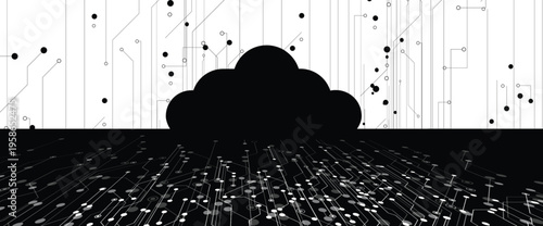 Cloud smart concept technology innovation background and network security