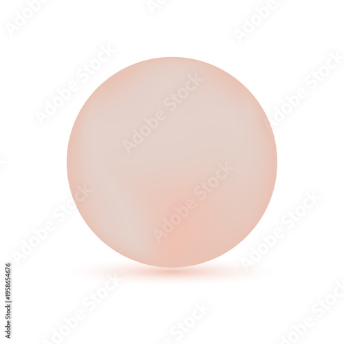 Glass crystal ball with shadow