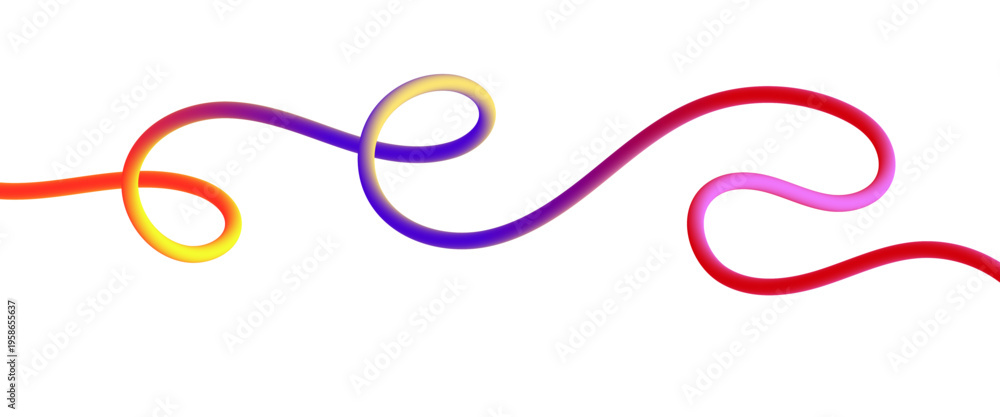 Fototapeta premium Abstract Wave Ribbon Color Lines, Dynamic Flowing Gradient Curves Background for Creative Use.