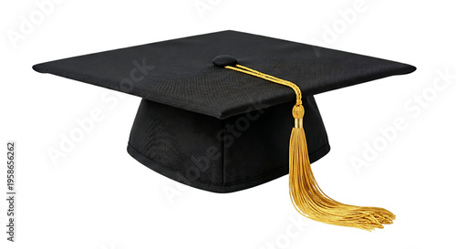 Graduation Cap Isolated on Transparent Background PNG