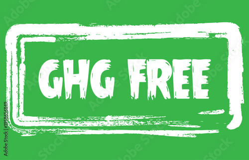 Grunge GHG free word oval rubber seal stamp on white background