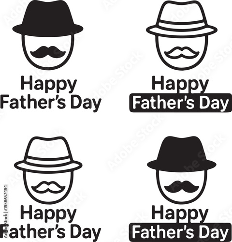 Isolated Fathers Day Social Media Icon, fathers day social media, fathers day social media, fathers day social media, post template design, online greeting, celebration banner