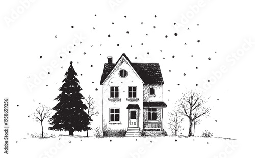 house in winter