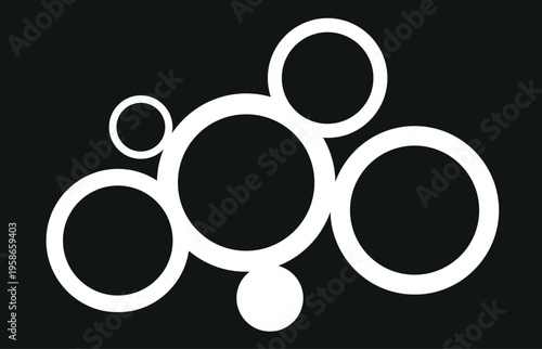 background of patterns made of circular rings